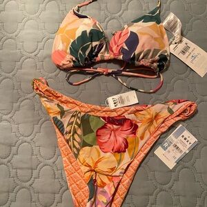 Roxy Floral Bikini Set - Multicolor